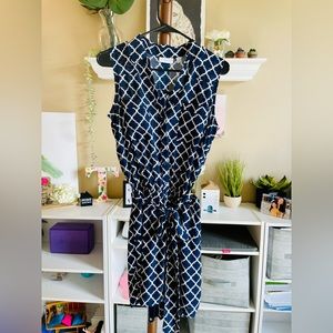Navy blue and white Women’s Romper